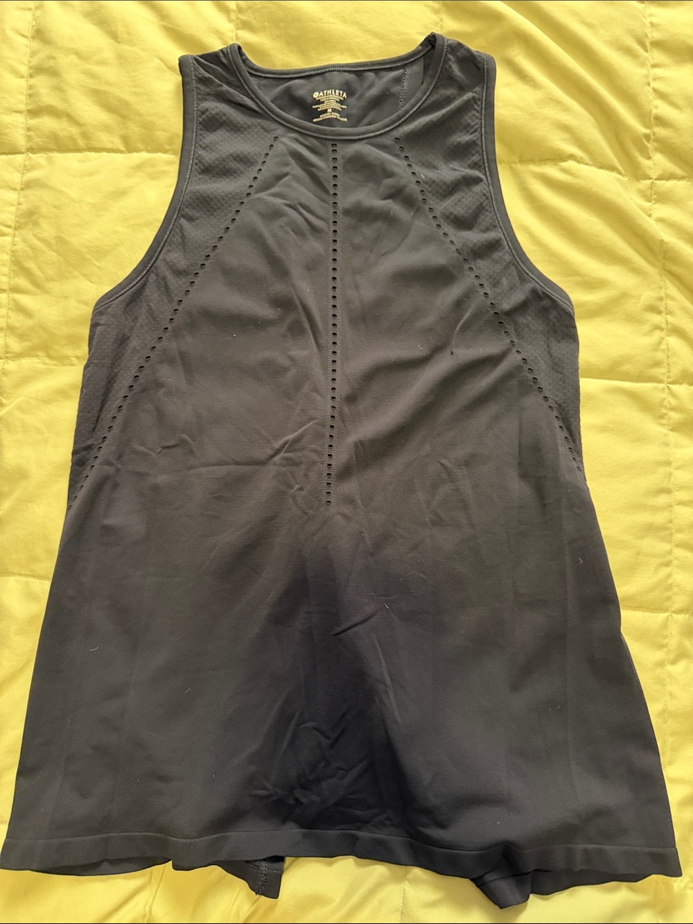 Athleta Navy Perforated Performance Tank